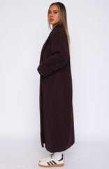 Winter Holiday Oversized Coat Burgundy
