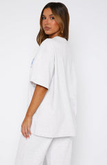 Give It A Try Oversized Tee Grey Marle