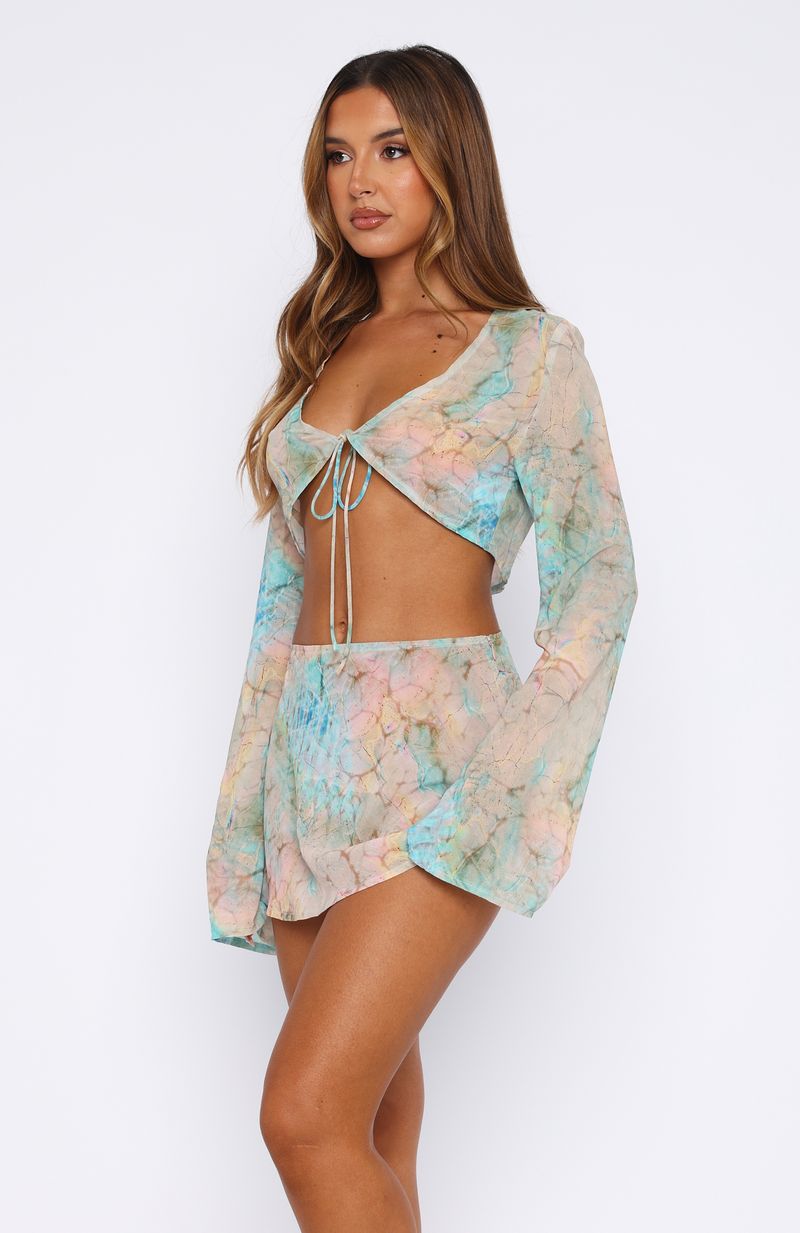 Riviera Long Sleeve Top Seaside Mottle