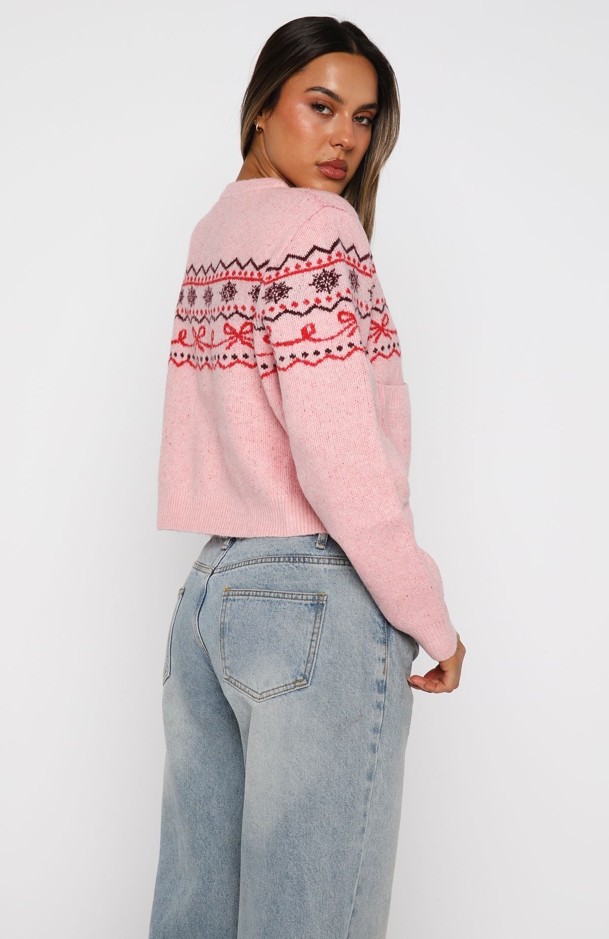 Snowflake Cuddles Knit Cardigan Blossom