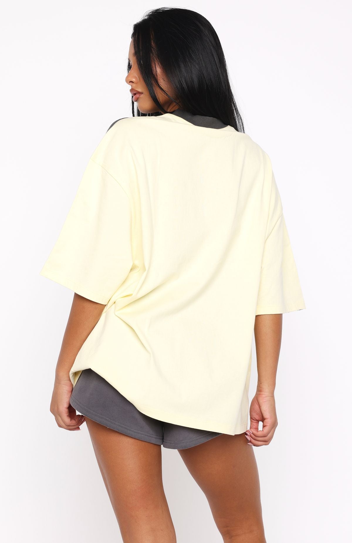 Deep Waters Oversized Tee Lemon