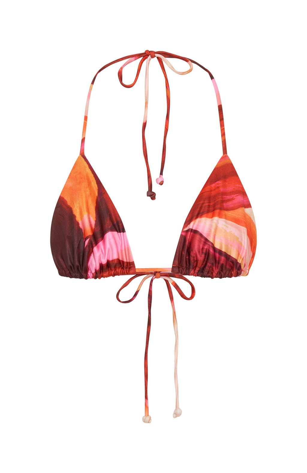 Waves Bikini Top Sunset Petal