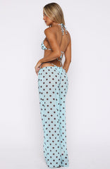 Croatian Coast Pants Blue/Choc Polka Dot