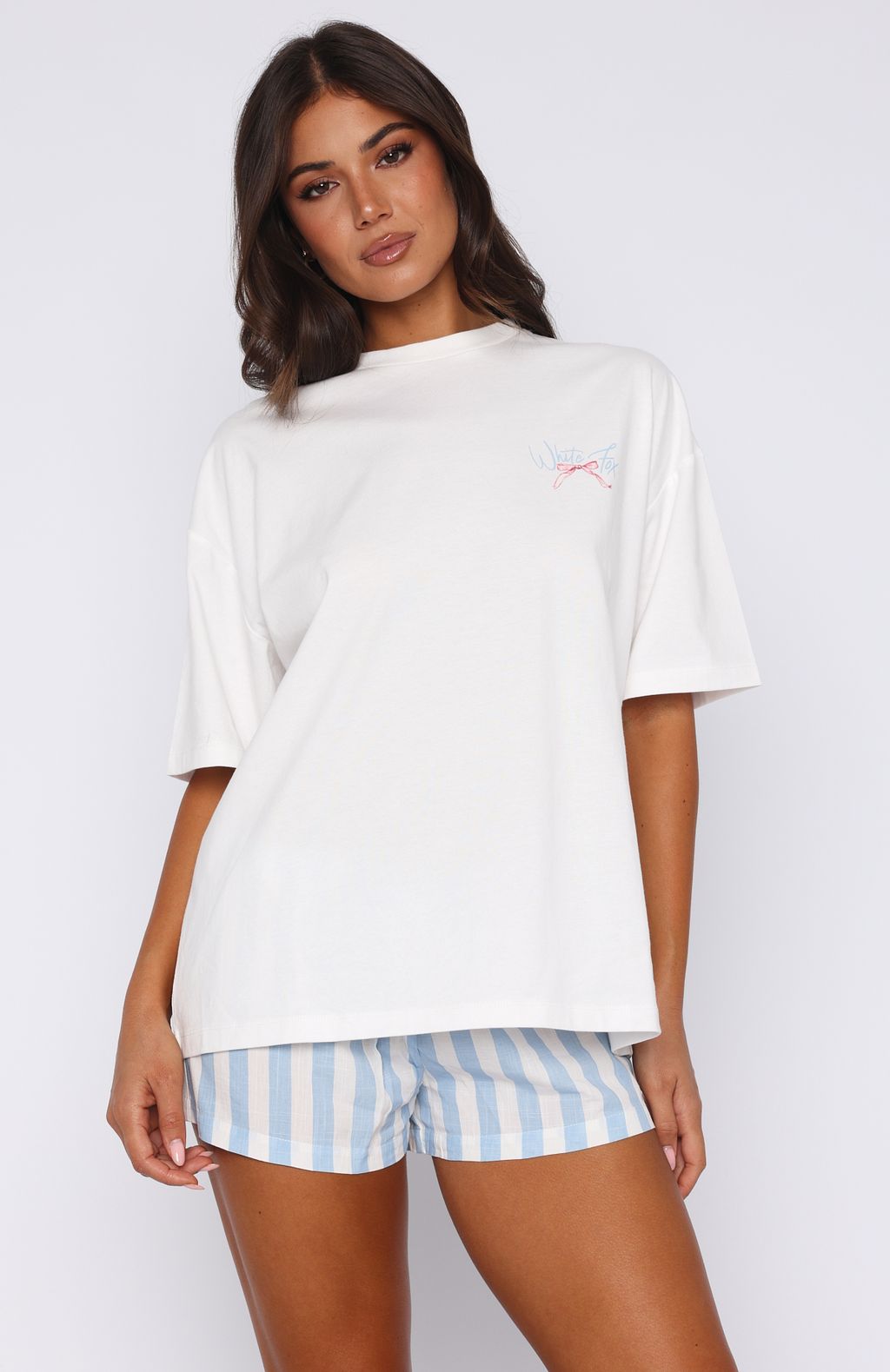 Fresh Only Pyjama Oversized Tee White