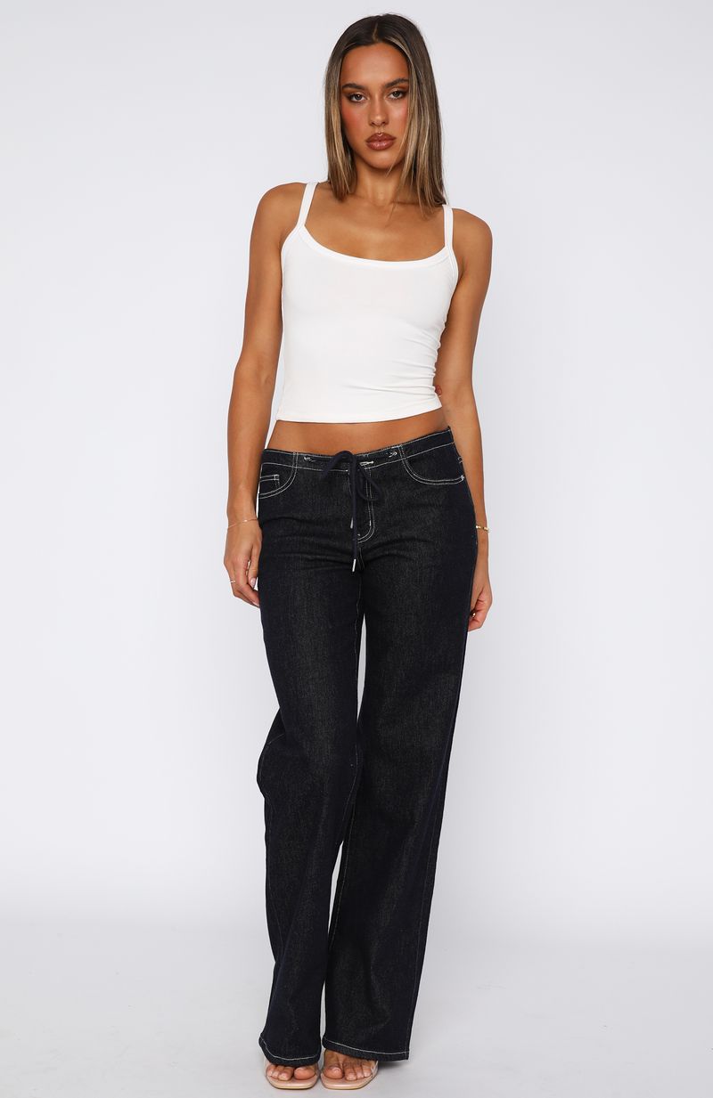 Skylar Low Rise Straight Leg Jeans Dark Indigo