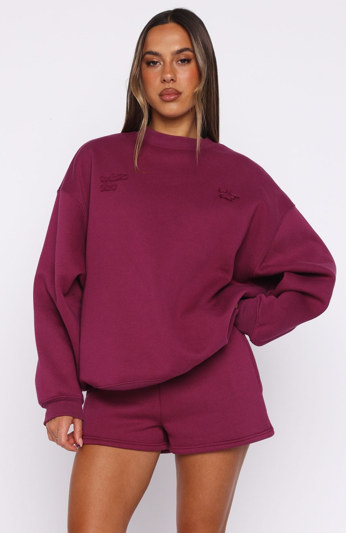 From The Archives Lexi Oversized Sweater Berry