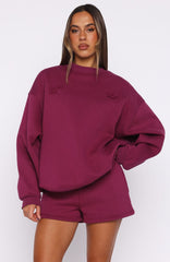 From The Archives Lexi Oversized Sweater Berry