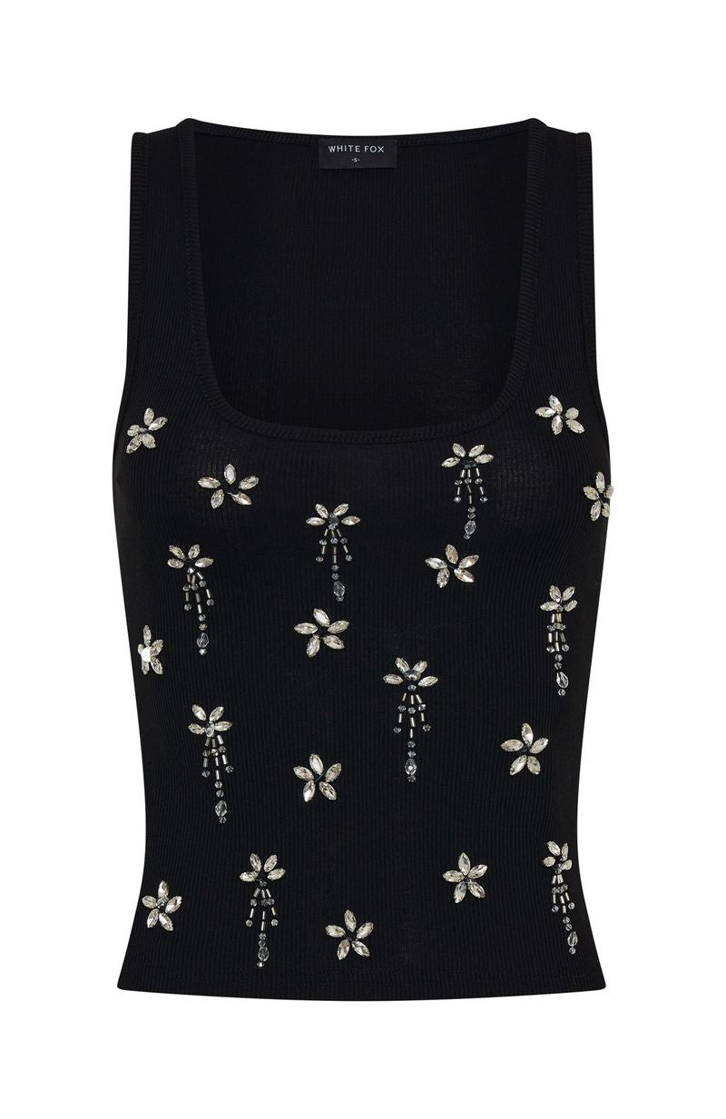 Sinful Embrace Rib Tank Black