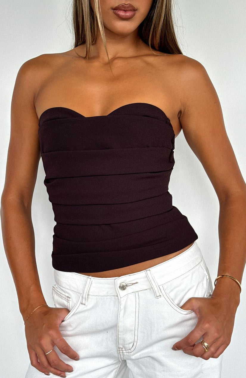 City Streets Bustier Dark Chocolate