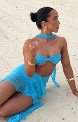 Inner Goddess Lace Maxi Dress Blue