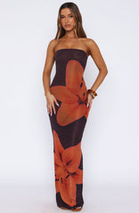 On A Trip Maxi Dress Tangerine Twist