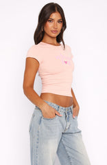 Wanting Better Things Baby Tee Peach