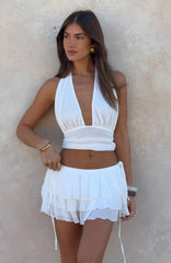 Dolce Dreams Halter Top Off White