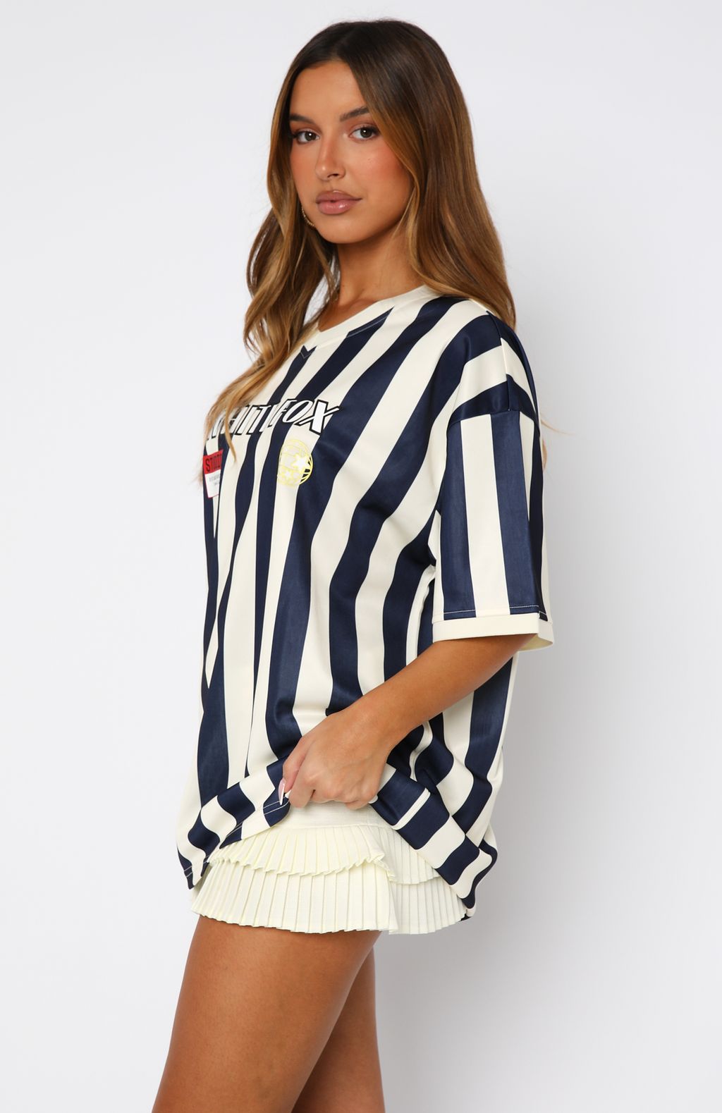 Let's Just Leave Oversized Jersey Navy