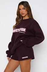 Give It A Try Lounge Shorts Plum