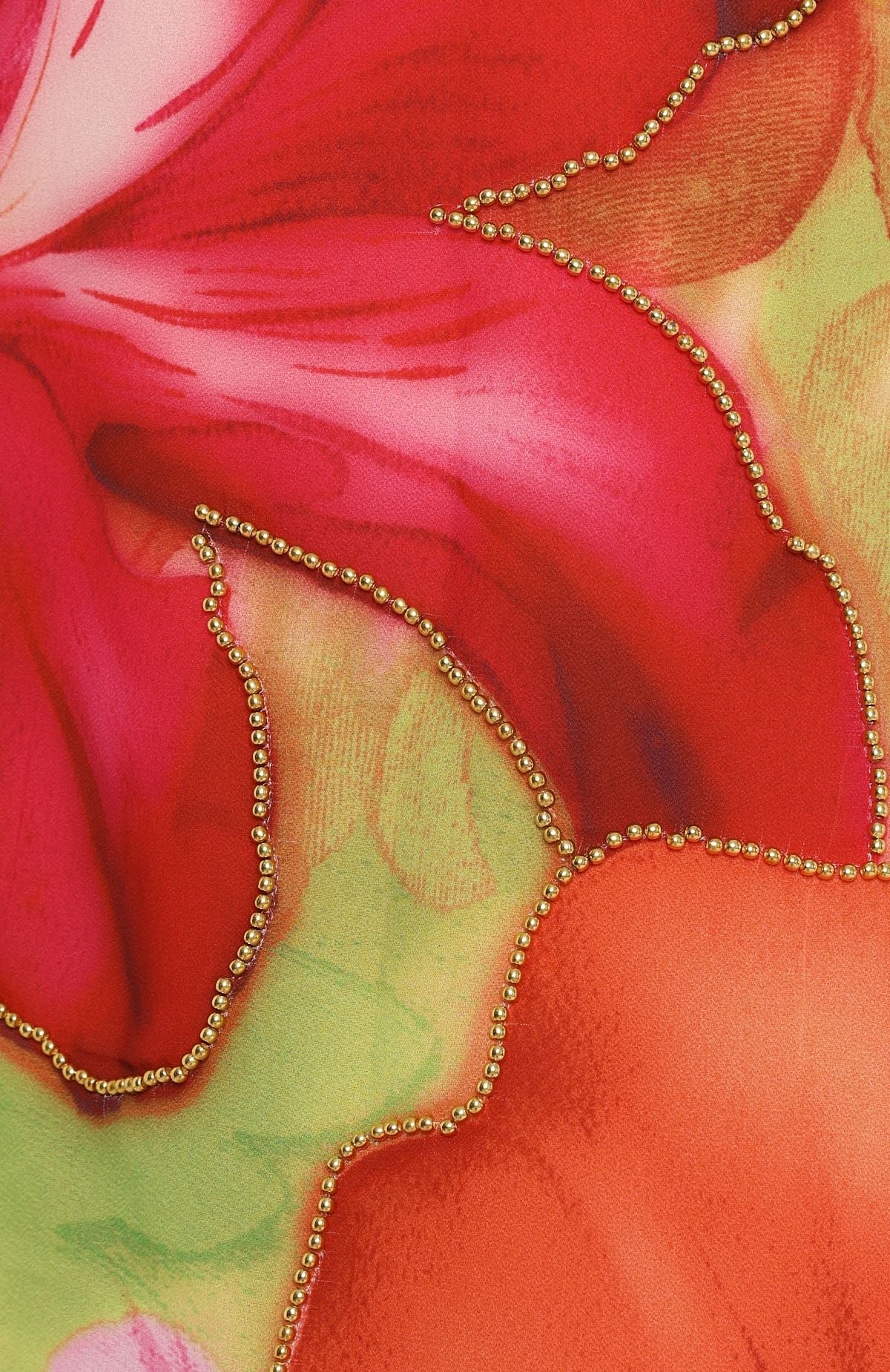 Nostalgic Dream Beaded Mini Skirt Tropical Bloom