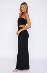 Probably True Strapless Maxi Dress Black