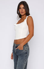 Betting On Us Bustier White