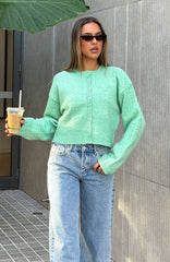 Make Me Happy Knit Cardigan Zesty Lime