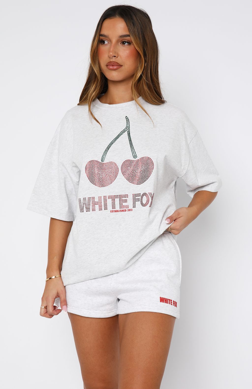 Made With Love Oversized Tee Grey Marle