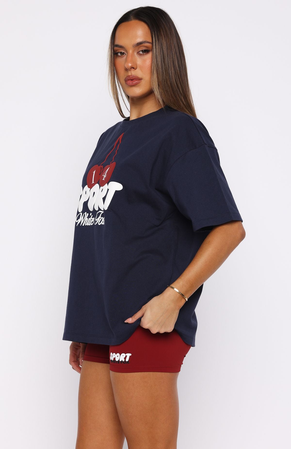 Club 14 Peyton Oversized Tee Navy