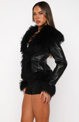 Level Playing Field PU Jacket Black