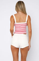 Electric Energy Tank Top Pink Stripe