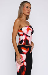 Dance To My Rhythm Strapless Top Onyx Burst