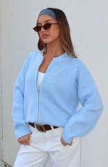 Unbreakable Bond Knit Jacket Baby Blue