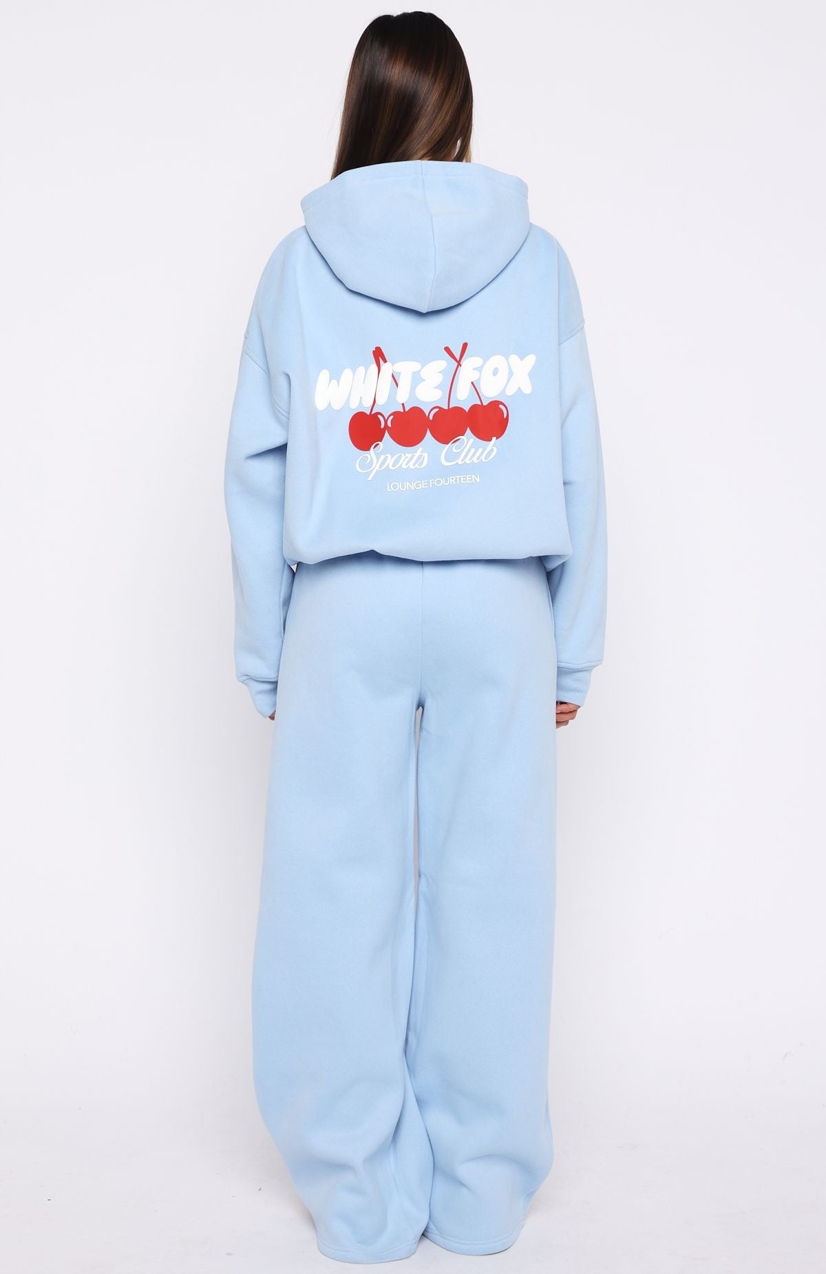 Club 14 Cassie Wide Leg Sweatpants Blue