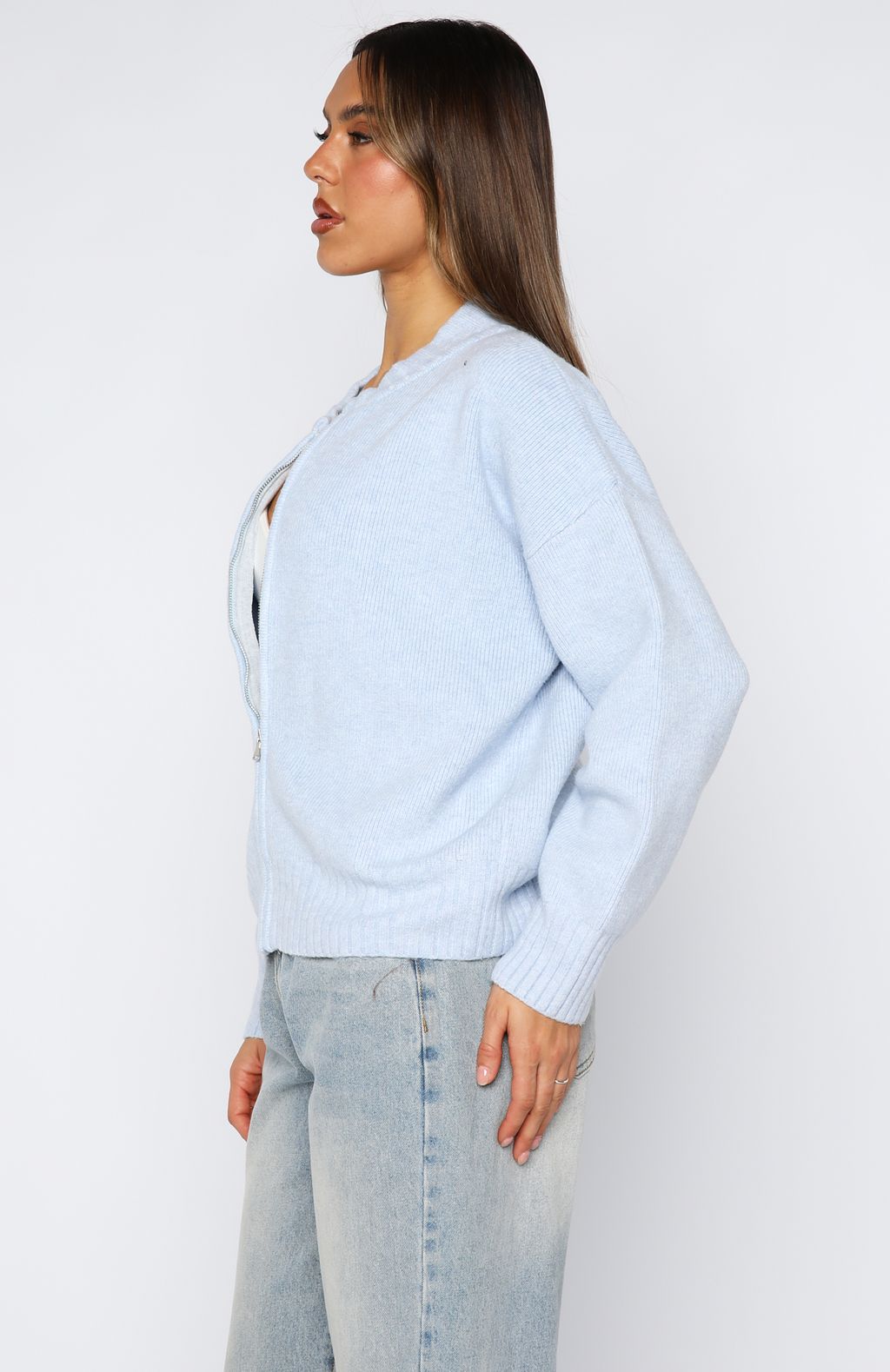 Unbreakable Bond Knit Jacket Baby Blue