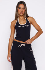 Star Of The Night Halter Top Navy