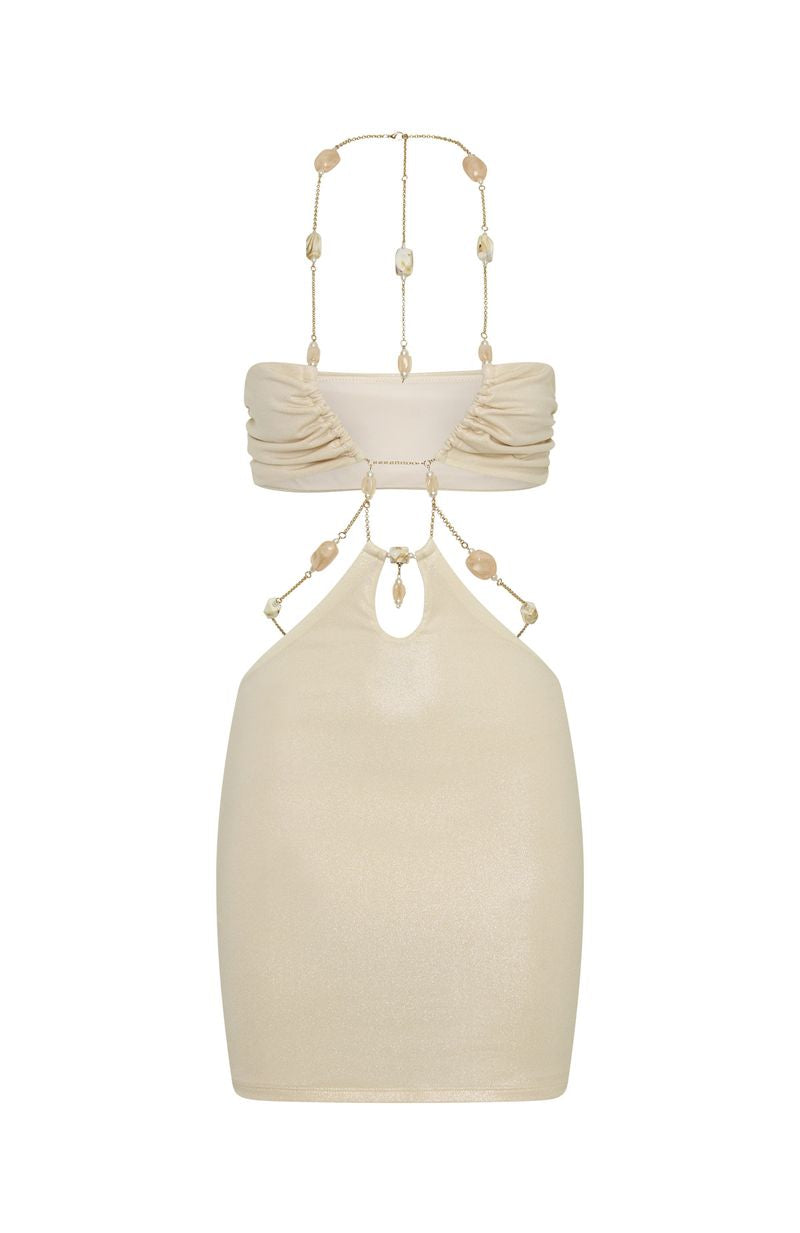 Moonlit Muse Mini Dress Pearl