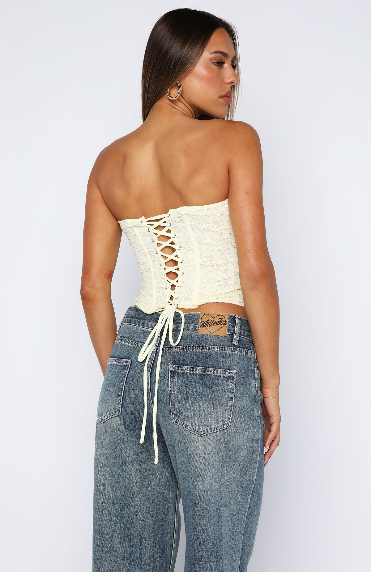 Play Your Part Strapless Bustier Lemon
