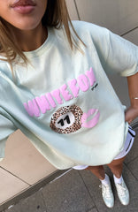 11th Street Concrete Jungle Oversized Tee Iced Matcha