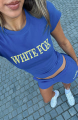 Brand New Start Baby Tee Electric Blue