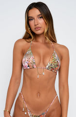 Opal Shore Bikini Top Feline Flora