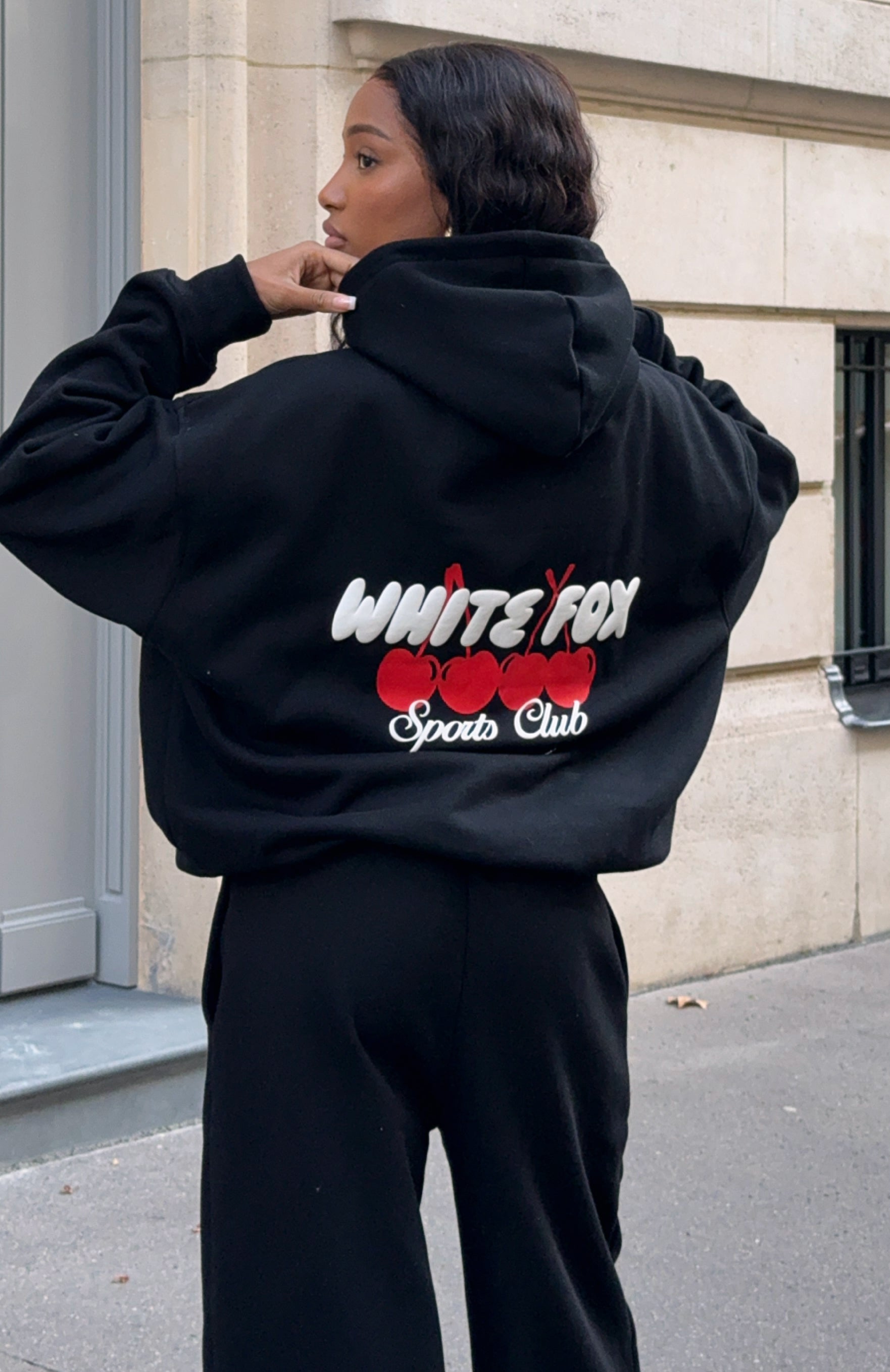 Club 14 Cassie Boxy Hoodie Black