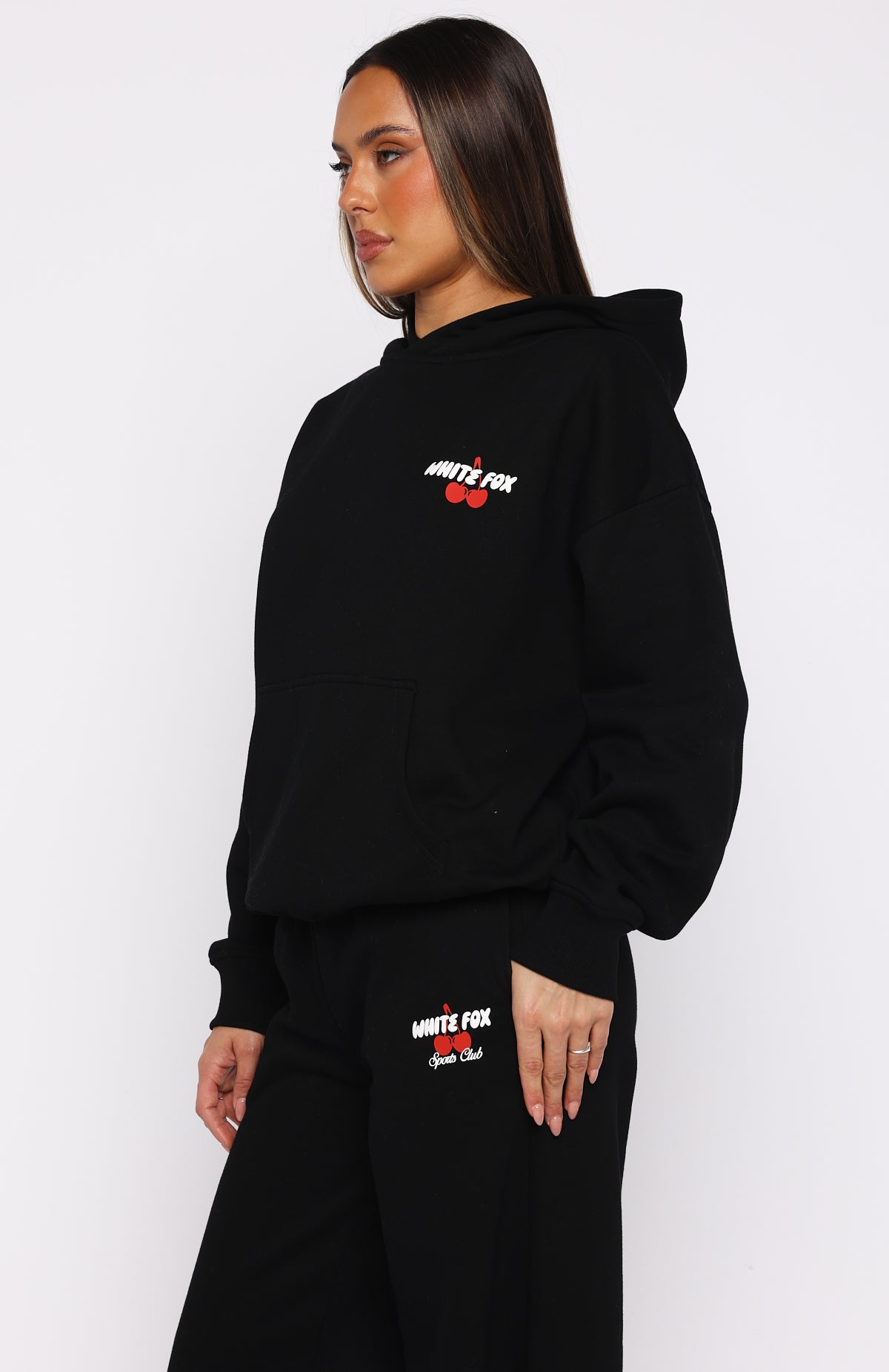 Club 14 Cassie Boxy Hoodie Black
