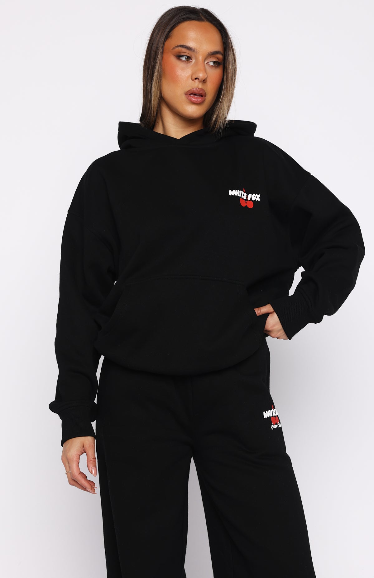 Club 14 Cassie Boxy Hoodie Black