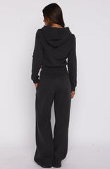 Comfy And Cute Wide Leg Sweatpants Charcoal