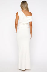 Dancing At Night Knit Maxi Skirt Snow