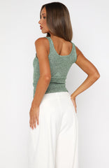 Down For Me Sequin Knit Top Spearmint