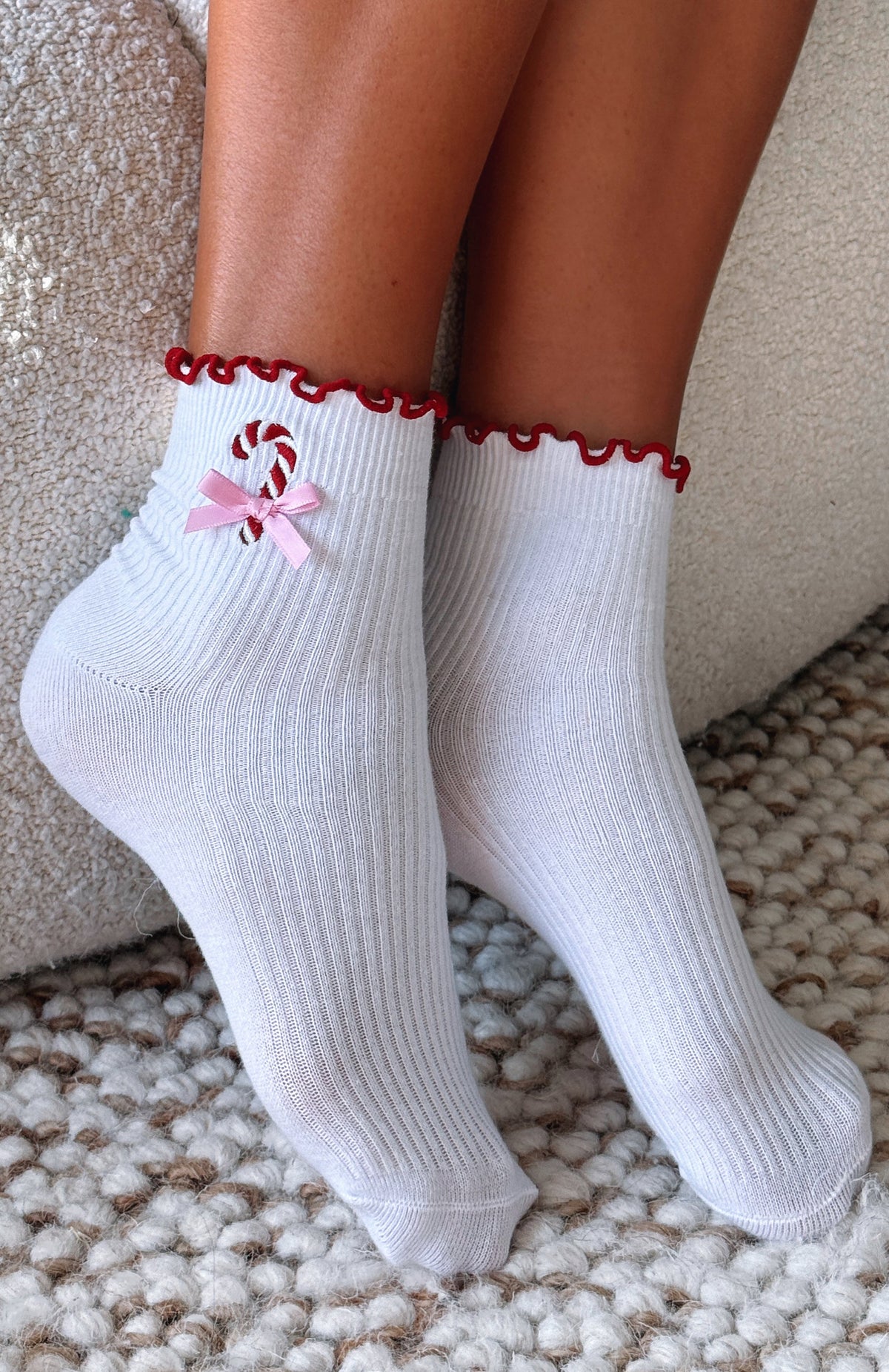 Festive Socks 2 Pack White
