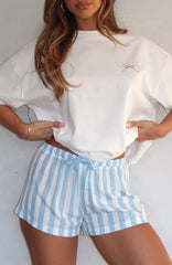 Echoes Of You Pyjama Shorts Blue/White