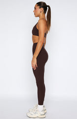 Go Getter High Waisted Leggings Dark Chocolate