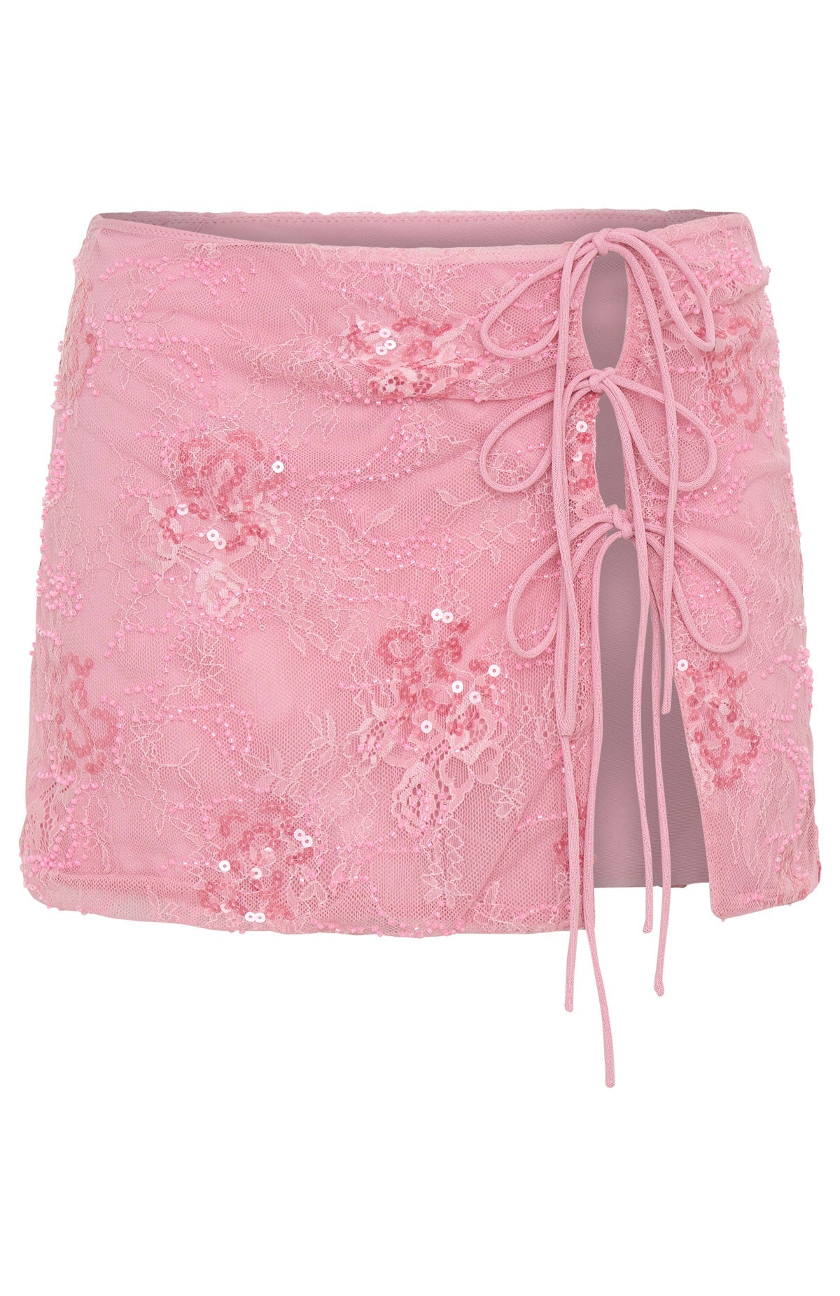 Goddess You Sequin Mini Skirt Pink
