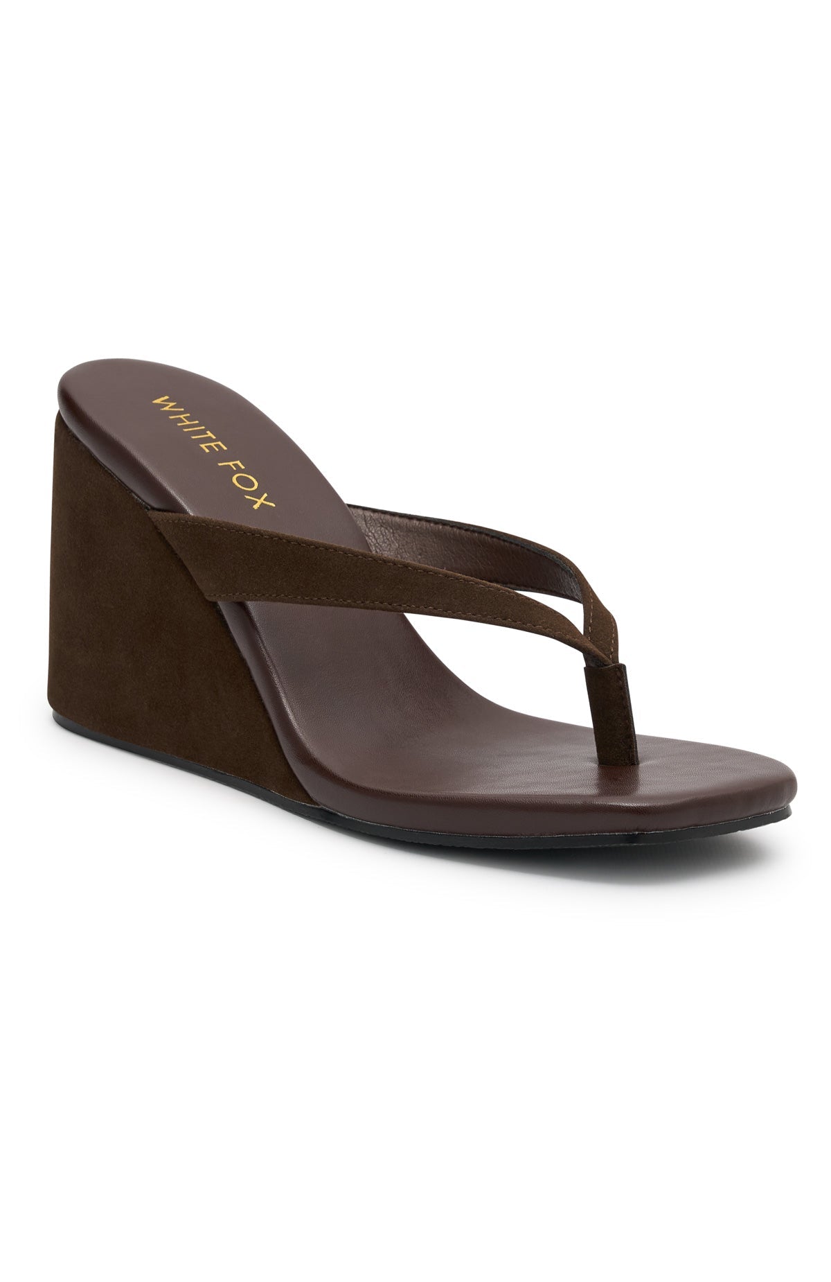 Grace Wedge Chocolate Faux Suede