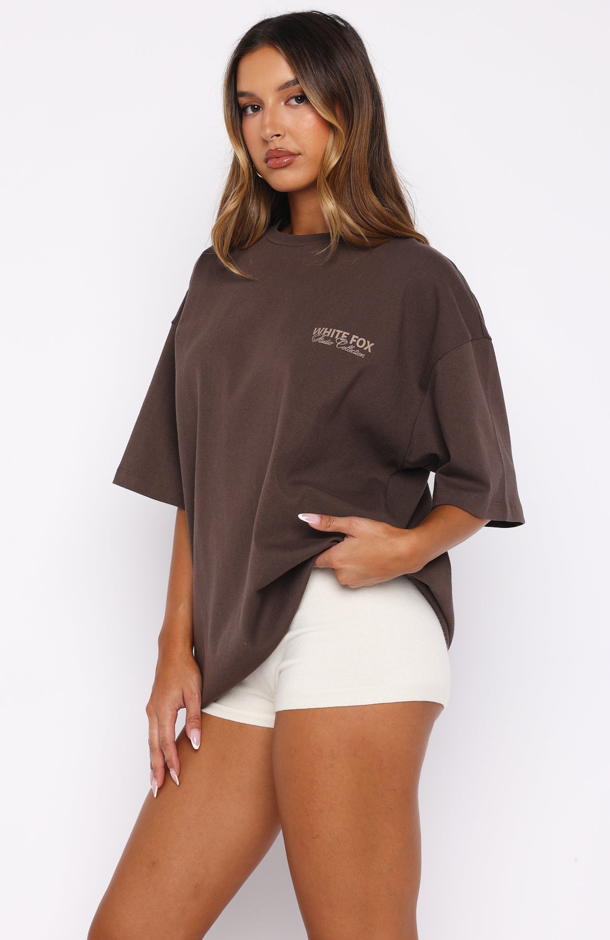 Having My Way Oversized Tee Chocolate