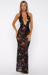 I Only Wish Halter Maxi Dress Lace And Bloom